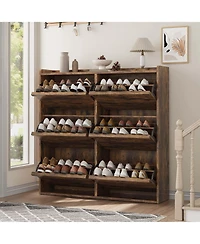 homfan Flip Drawer Shoe Cabinet with Adjustable Shelf - Hidden Entryway Storage for Hallway, Living Room