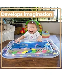 Cowin Tummy Time Baby Water Mat Inflatable Baby Toys for 3 6 12 Months