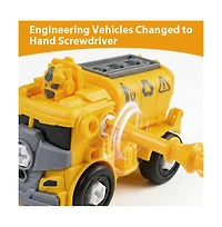 Cowin 5-in-1 Take Apart Car Toys, Diy Engineering Construction Truck Toy Vehicle Kids Building Educational Toy Gift for Age 3-8 Year Old Boys