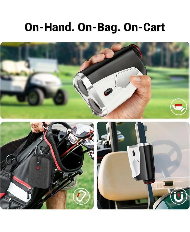 Cowin Golf Rangefinder 1500 Yard Slope Switch with Usb-c Recharge 7x Magnification and Magnetic Mount
