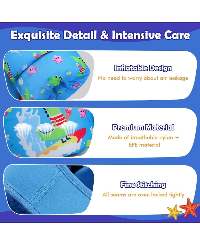 Aofar Swim Vest Arm Floaties Water Wings Pool Learn To Kids