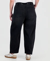 And Now This Trendy Plus Tie-Waist Barrel Jeans, Macy's Exclusive