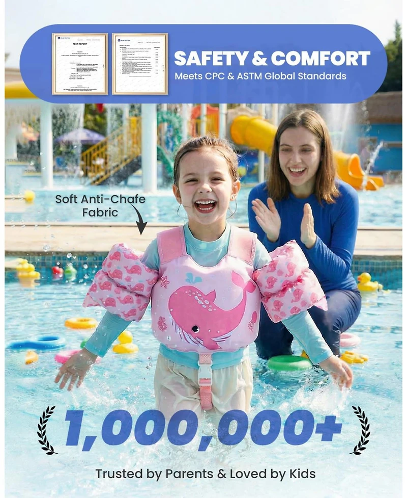 Aofar Swim Vest Floaties Arm Jacket Water Wings