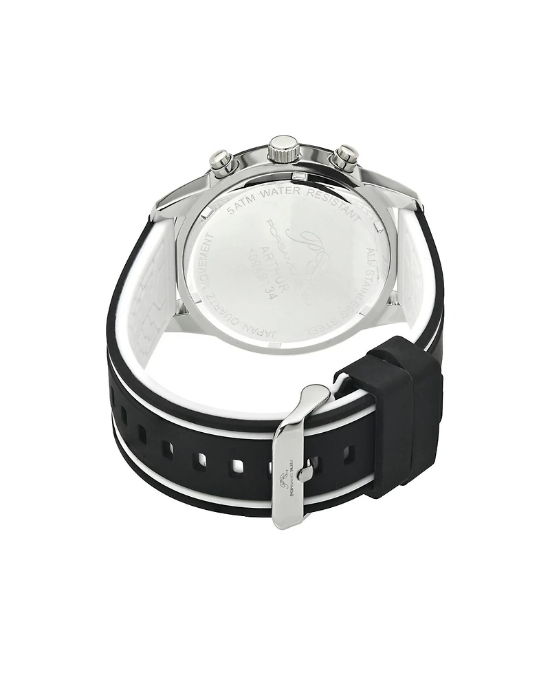Porsamo Bleu Men's Arthur Silicone Band Watch 1094BARR