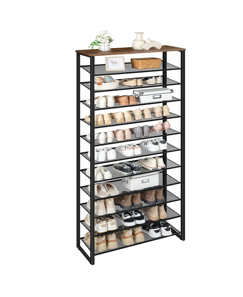Slickblue Large 12-Tier Shoe Storage Rack Organizer for Home