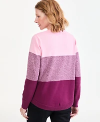 Style & Co Petite Crewneck Cotton Sweater, Macy's Exclusive