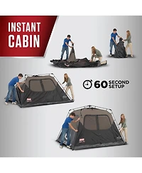 Coleman Instant Camping Tent, Large Durable Shelter with Poles and Carry Bag