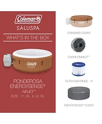 Coleman Ponderosa AirJet Round Inflatable Hot Tub w/ EnergySense Cover