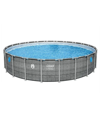 Coleman Power Steel Swim Vista Above Ground Swimming Pool Set