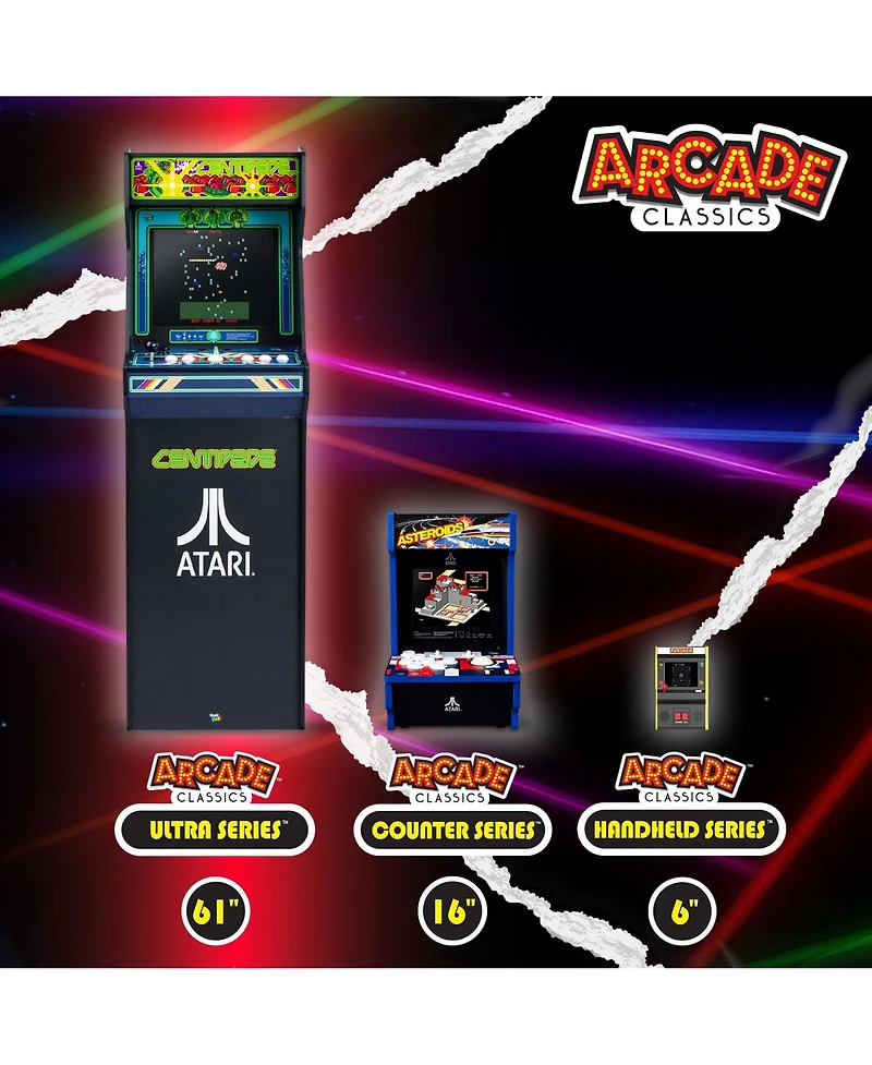 Arcade Classics Atari Centipede Counter Series Arcade Game with 8 Inch Screen