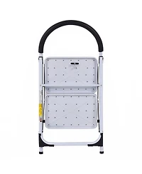 Costway 2 Step Ladder Folding Stool Heavy Duty 330Lbs Capacity Industrial Lightweight