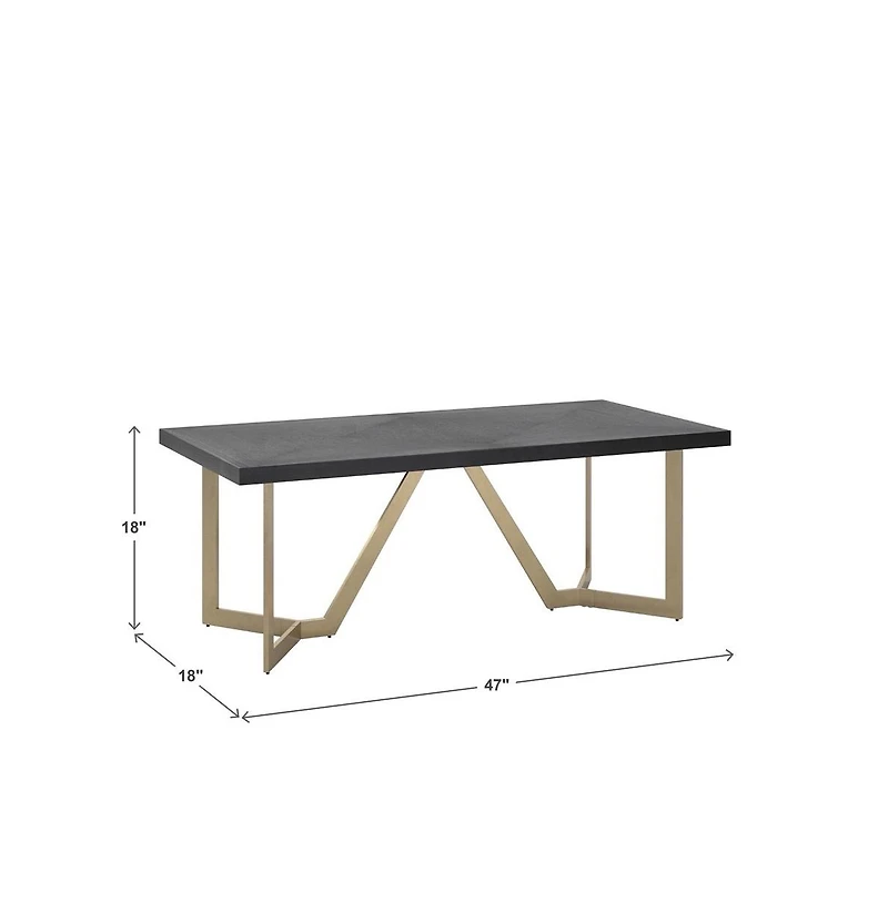 iNSPIRE Q Finish Coffee Table with Metal Base