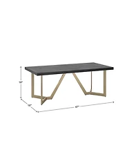 iNSPIRE Q Finish Coffee Table with Metal Base