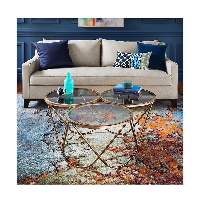 iNSPIRE Q Coffee Table With Smoked Glass Top