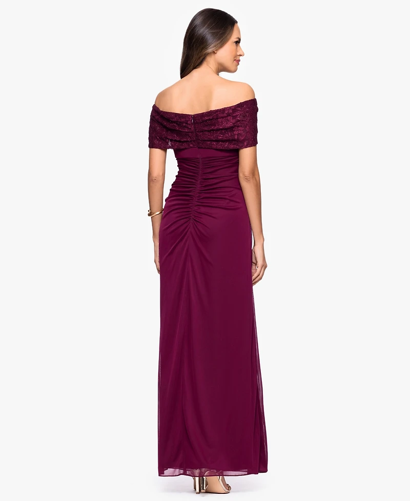 B&A By Betsy and Adam Petite Sleeveless Ball Gown