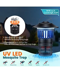 Sugift Rechargeable Electric Fly Trap and Bug Catcher with Uv Light and Suction
