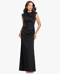 Betsy & Adam Petite Mock Neck Gown