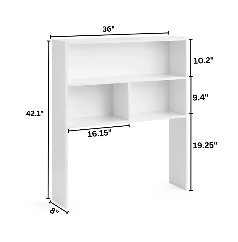 DormCo Yak About It Double Shelf Desk Bookshelf Hutch
