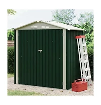 gaomon 6x4 feet Outdoor Metal Storage Shed, 130 Cubic Feet Capacity, Sloped Roof, Lockable Door, Weather-Resistant Garden Shed for Backyard Patio