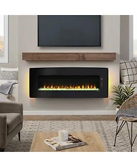 Clihome 48 inch Curved Front Wall Mounted Electric Fireplace
