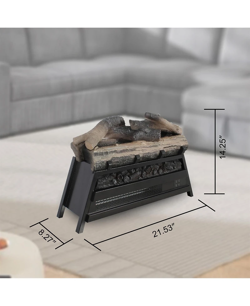 Clihome 23 inch Electric Fireplace 3D Log Set Insert, Infrared Fireplace Heater for Indoor