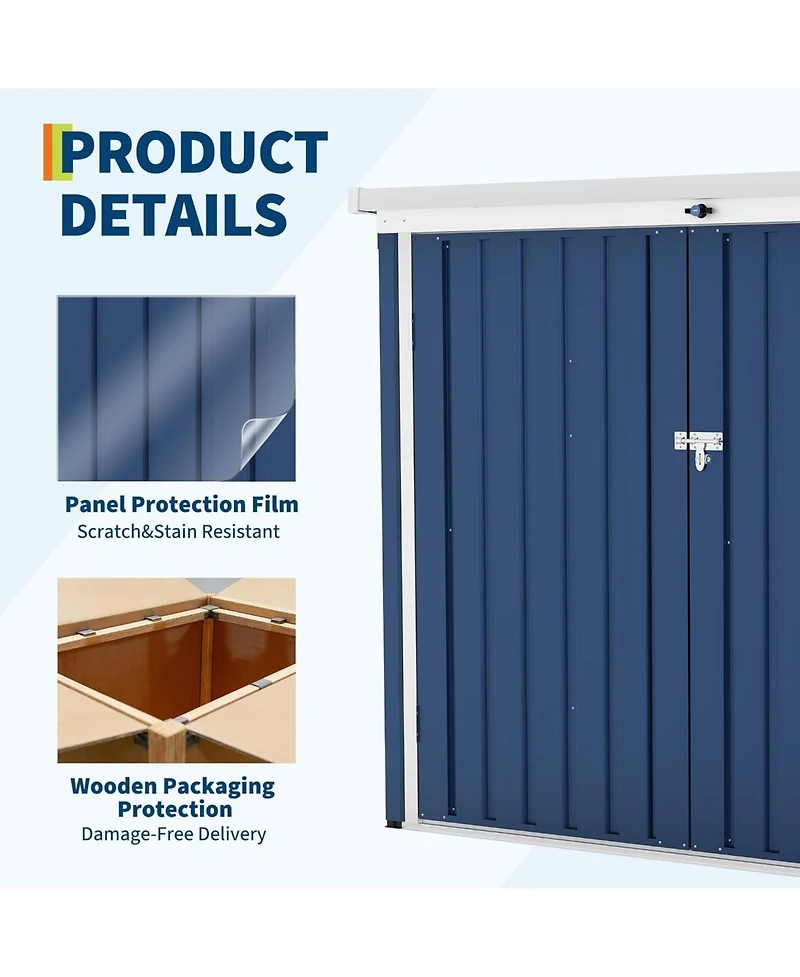 gaomon Spacious Weather-Double Front Doors and Top Opening - Secure and Durable Waste Bin Enclosure