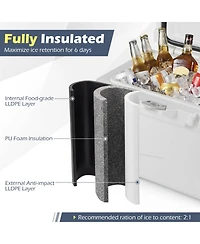 Gouun 20 Quart Portable Hard Cooler with Built In Fish Ruler and Bottle Opener