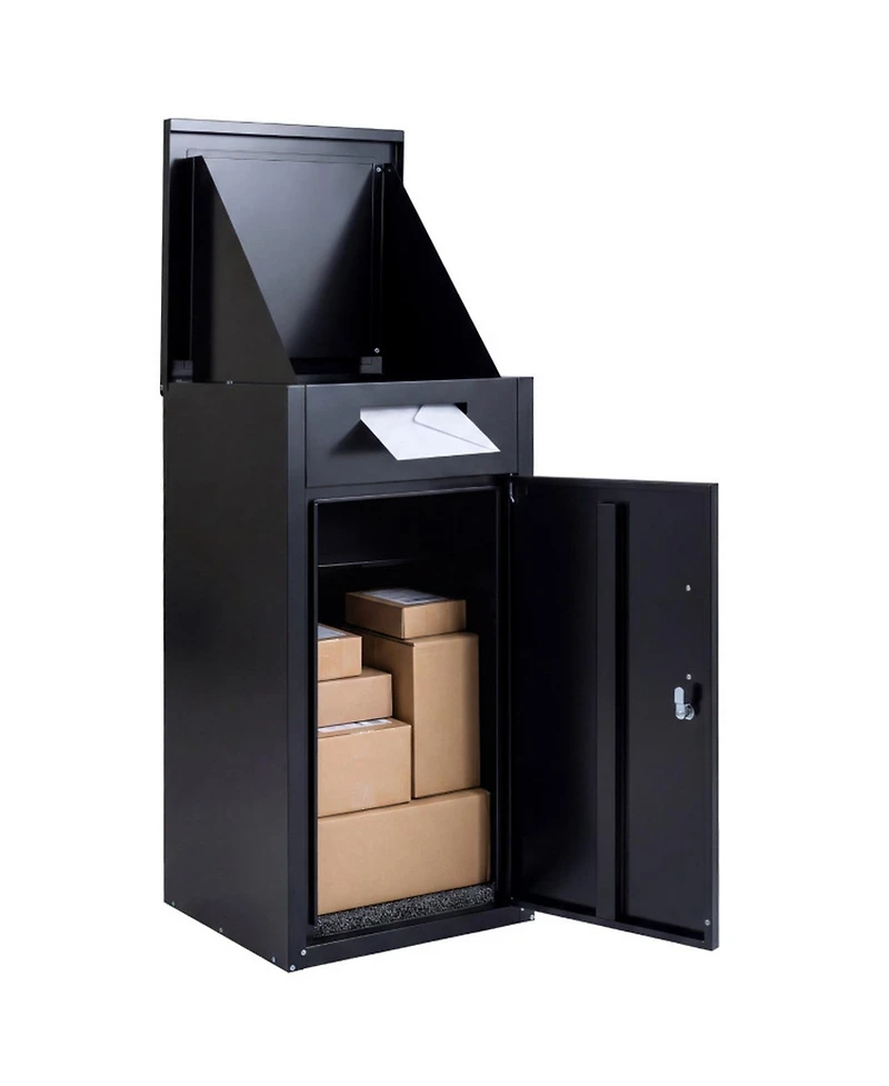 Gouun Outdoor Package Delivery Box with Anti-Theft Board and Lockable Front Door