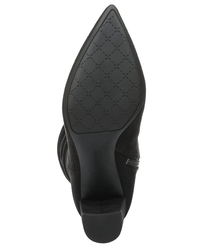 LifeStride Women's Renee Wide Calf Zipper Tall Boots
