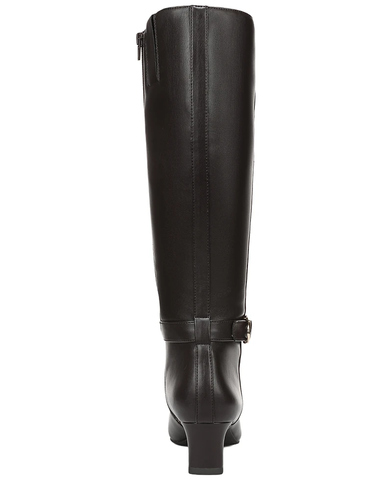 LifeStride Women's Faris Zip Wide Calf Tall Snip Toe Boots