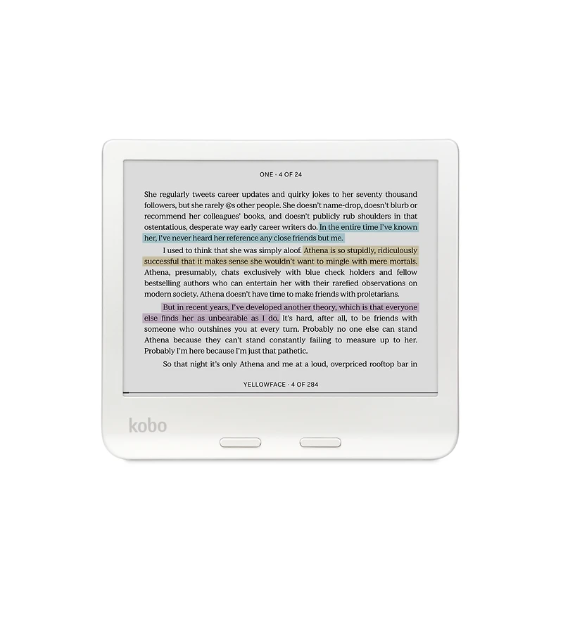 Kobo Libra eReader with Clear Case and Ac Bundle