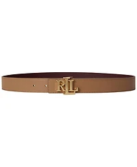 Lauren Ralph Reversible Pebbled Leather Buckle Belt