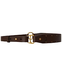 Lauren Ralph Studded D-Ring Wide Belt