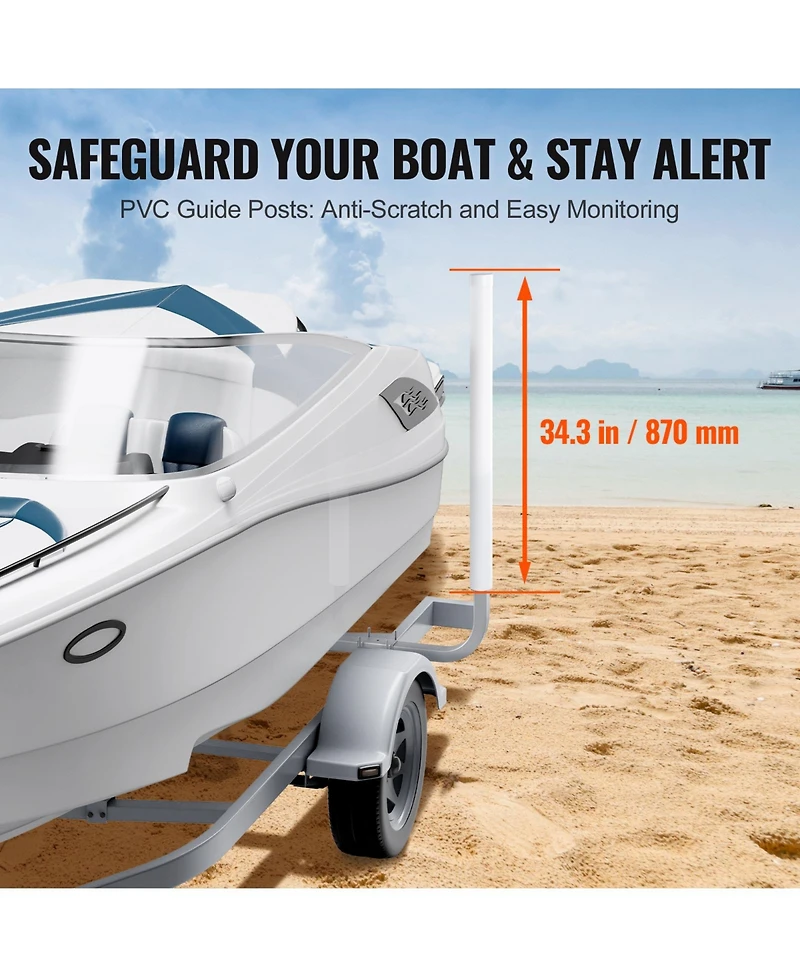 Vevor Boat Trailer Guide Hardened Steel Guide on Pvc Poles for Ski Boat