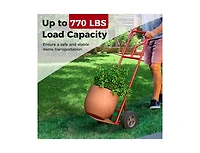 Sugift 660 lbs P-Handle Hand Truck with Foldable Load Plate