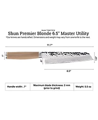 Shun Stainless Steel Premier Blonde Master 6.5" Utility Knife