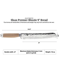Shun Stainless Steel Premier Blonde 9" Bread Knife