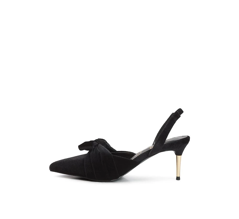 mayfair velvet high heel mule sandals