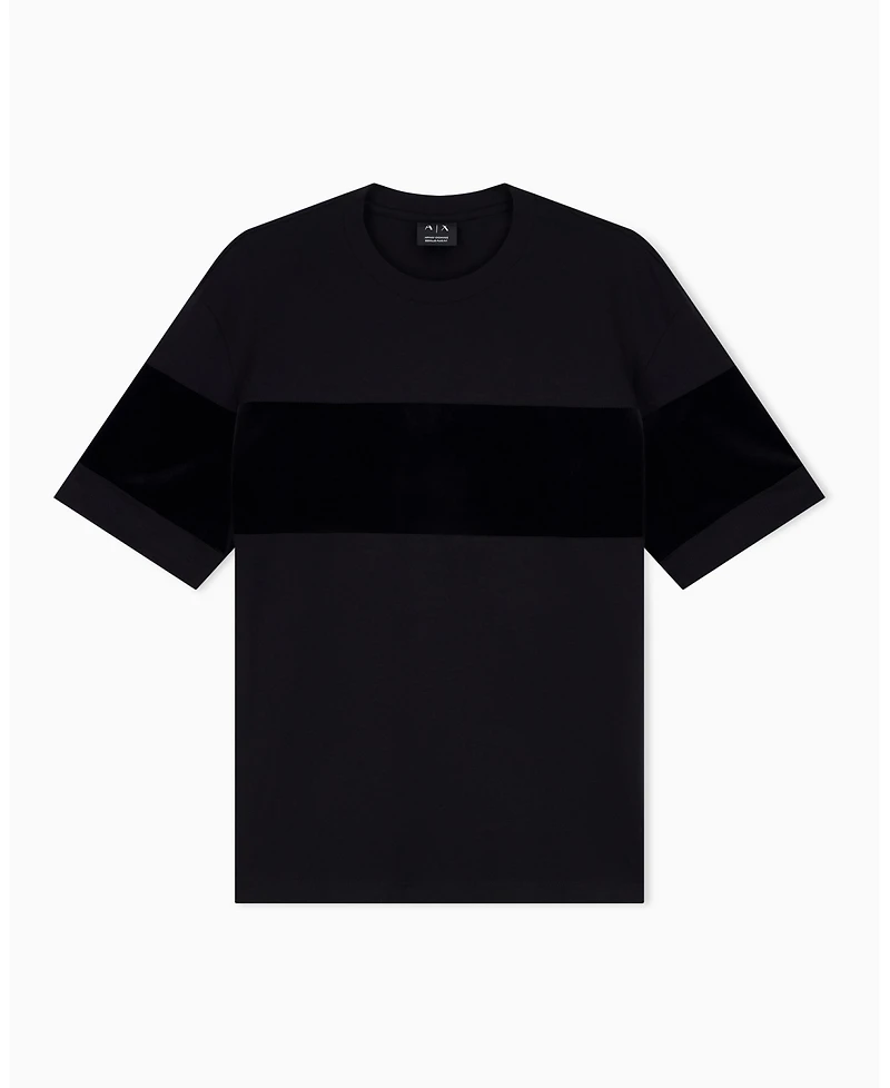 A|X Armani Exchange Men's Short Sleeve Colorblock Regular Plus Fit T-Shirt