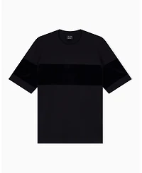 A|X Armani Exchange Men's Short Sleeve Colorblock Regular Plus Fit T-Shirt