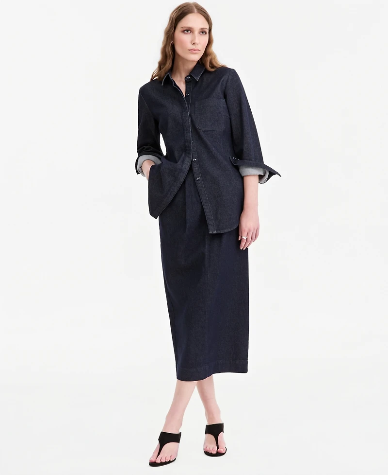 Jonathan Cohen X Macy's Women's Denim Long-Sleeve Button-Up Blouse, Exclusive