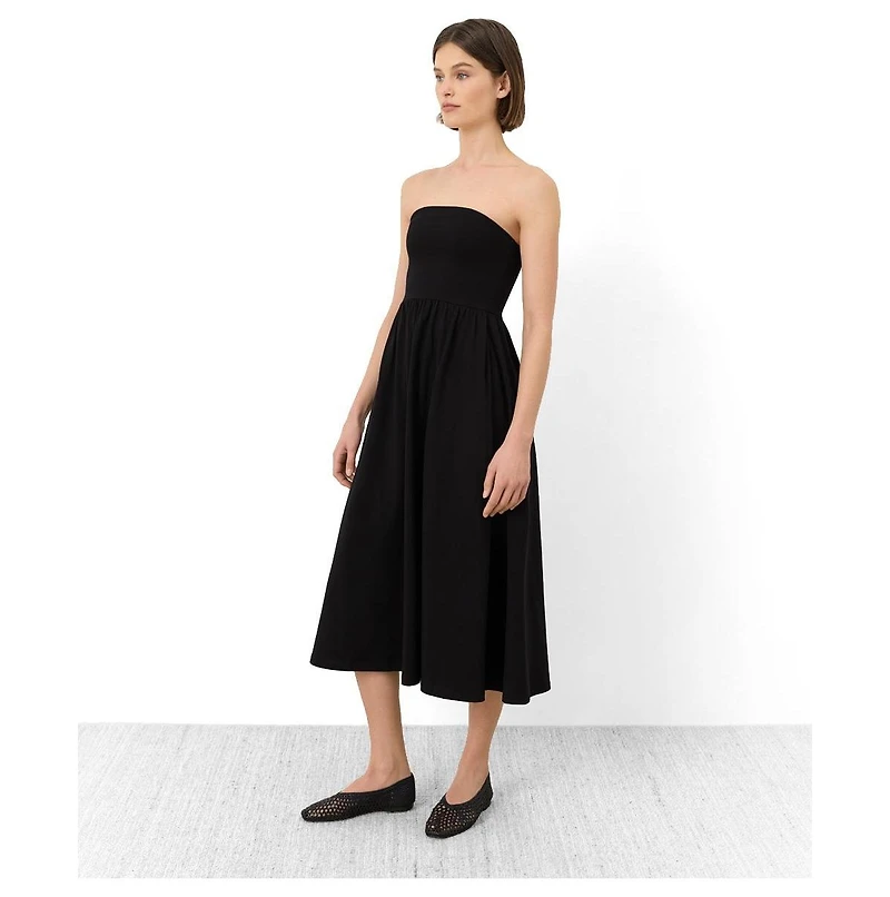 Pact Women's Fit and Flare Strapless Dress Made With Organic Cotton