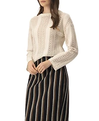 Ivonne Women's Straight Jacquard Blouse