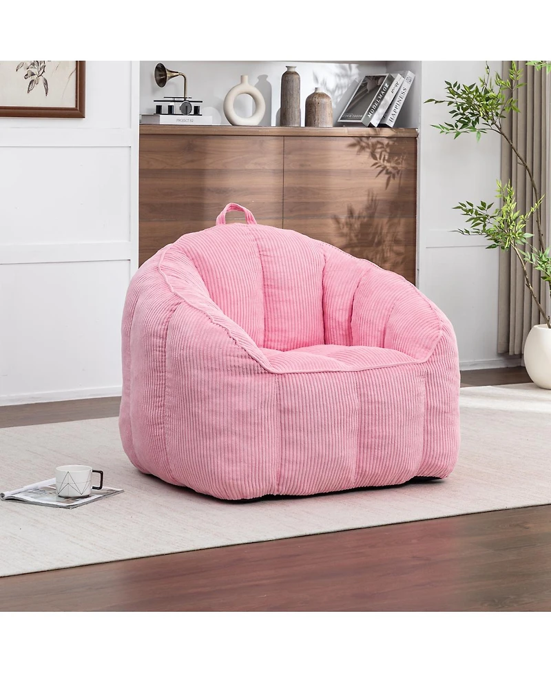 Streamdale Furniture Giant Corduroy Bean Bag Chair with Armrests for Adults and Teens
