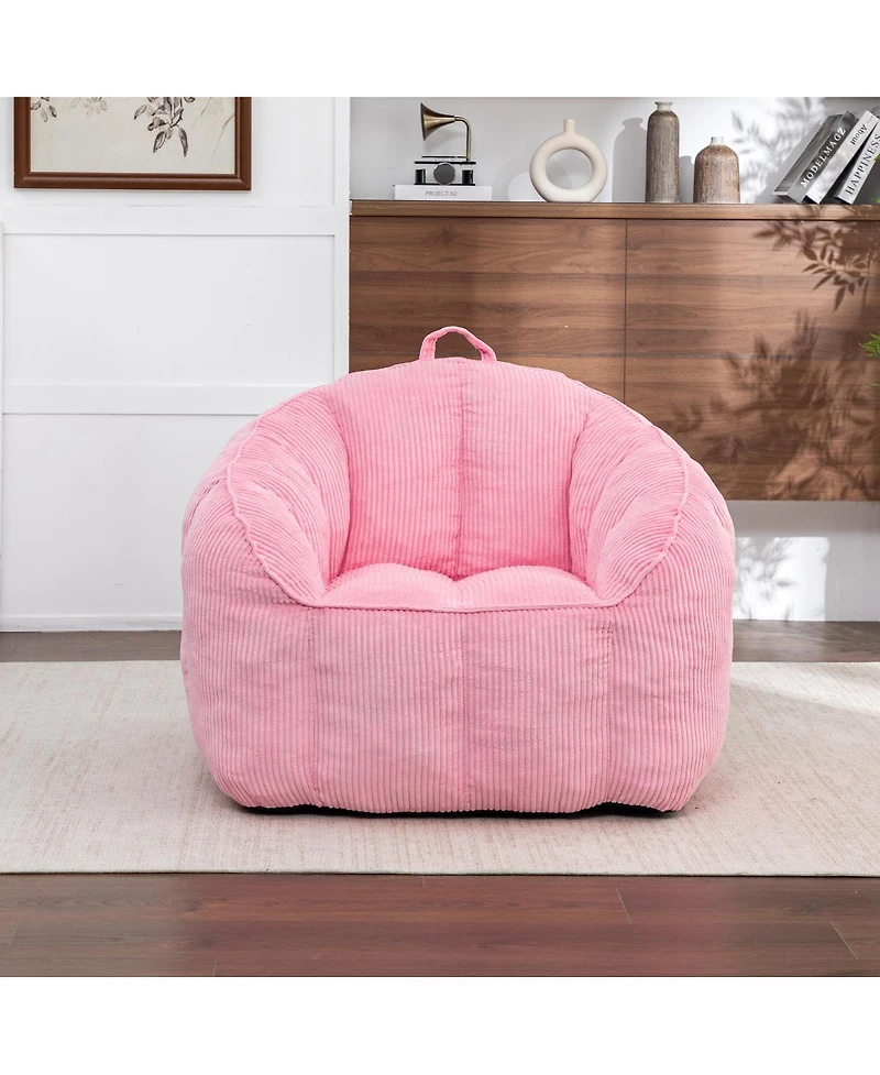 Streamdale Furniture Giant Corduroy Bean Bag Chair with Armrests for Adults and Teens