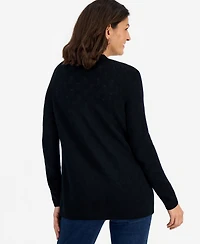 Style & Co Petite Textured Open-Front Cotton Cardigan Sweater, Macy's Exclusive