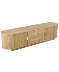 Streamdale Furniture Modern Tv Stand with Hidden Storage and Rounded Corners for 65''-70'' TVs