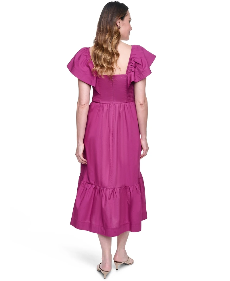 Eliza J Women's Flutter Sleeve Midi Dress