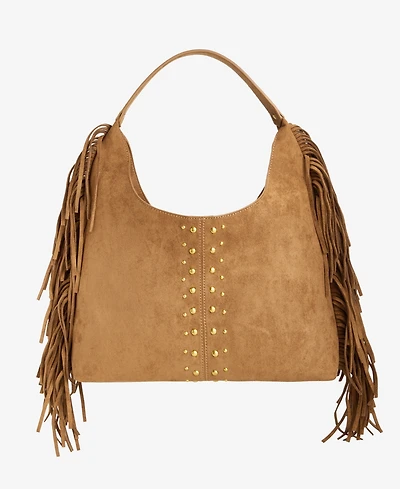 Style & Co Fringed Faux-Suede Hobo Bag, Macy's Exclusive