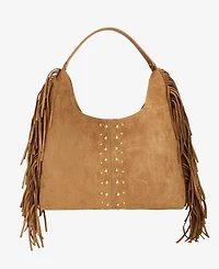 Style & Co Fringed Faux-Suede Hobo Bag, Macy's Exclusive